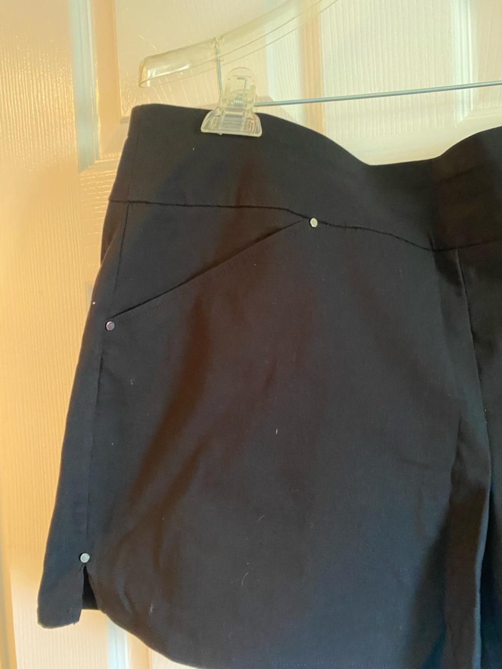 INC Women's Black Stretch Knit Shorts - Picture 2 of 4